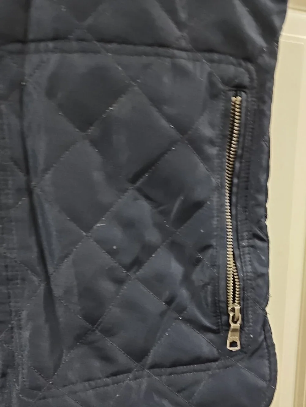 Banana Republic Quilted Navy Men's Vest with Zip Pockets